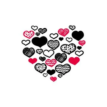 Hand-drawn heart Illustrazione stock