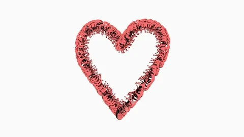 Hand Drawn Heart Shape Animation For Love And Romance Concept Stock Footage 306671602