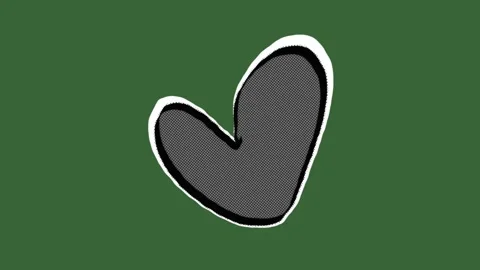 Hand-Drawn Heart Shape Animation on Green Screen | Doodle Love Heart 2D  Stock Footage 330536813