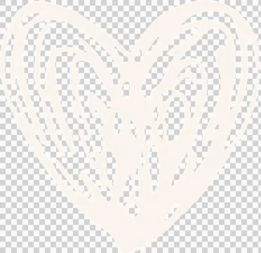 Hand-drawn heart shape is forming with irregular off-white brush strokes on Stock Illustration