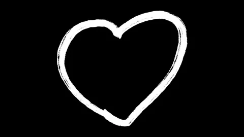 Hand drawn heart shape in sketch doodle style. Stock Footage 282711133