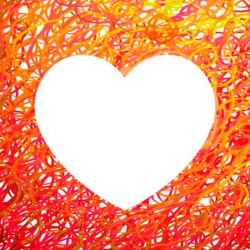 Hand drawn Heart symbol. Vector calligraphy Red symbol Stock Illustration