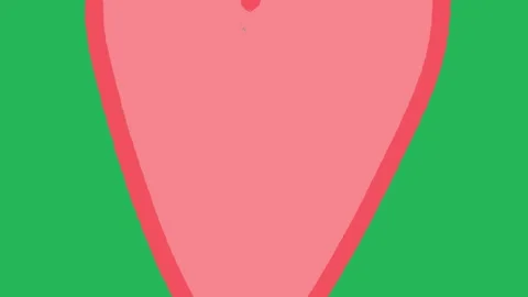 Hand Drawn Heart Transition 2D Animation Green Screen | Heart Transition Overlay Vídeo Stock 335586556