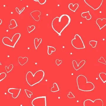 Hand drawn hearts. Design elements for Valentine day. Stock Illustration