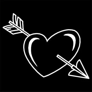 Hand drawn hearts. Design elements for Valentine s day. Stock Illustration