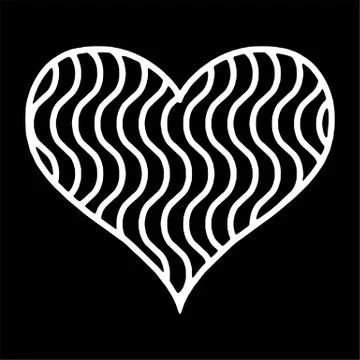 Hand drawn hearts. Design elements for Valentine s day. Stock Illustration