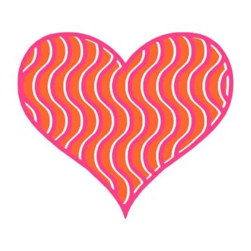 Hand drawn hearts. Design elements for Valentine s day. Stock Illustration