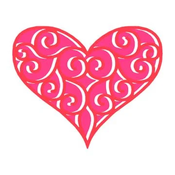 Hand drawn hearts. Design elements for Valentine s day. Stock Illustration