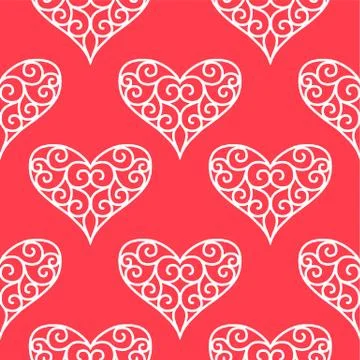 Hand drawn hearts. Design elements for Valentine s day. Stock Illustration