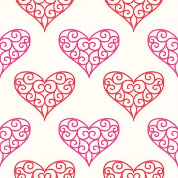 Hand drawn hearts. Design elements for Valentine s day. Illustrazione stock