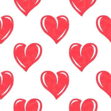 Hand drawn hearts. Design elements for Valentine s day. Stock Illustration