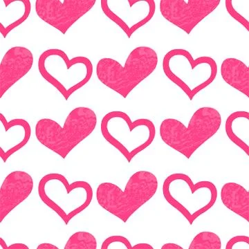 Hand drawn hearts. Design elements for Valentine s day. Stock Illustration