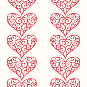 Hand drawn hearts. Design elements for Valentine s day. Stock Illustration