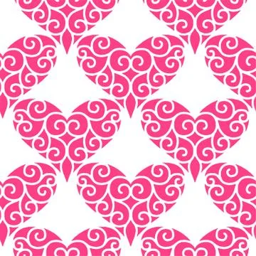 Hand drawn hearts. Design elements for Valentine s day. Stock Illustration