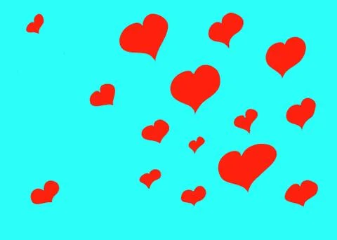 Hand drawn hearts. Design elements for Valentine's day. Set of hearts, symbol of Stock Illustration