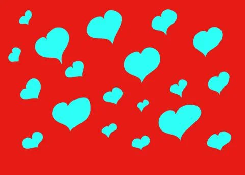 Hand drawn hearts. Design elements for Valentine's day. Set of hearts, symbol of Stock Illustration
