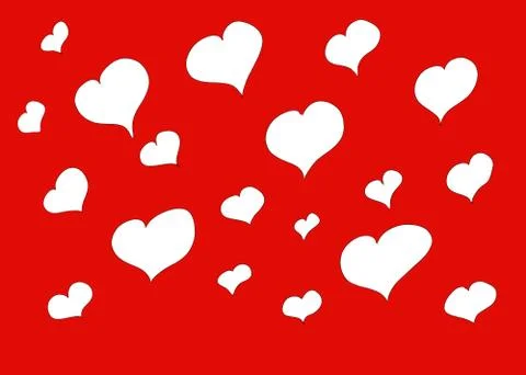 Hand drawn hearts. Design elements for Valentine's day. Set of hearts, symbol of Stock Illustration