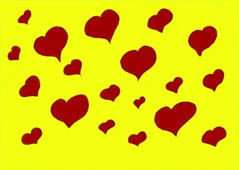 Hand drawn hearts. Design elements for Valentine's day. Set of hearts, symbol of Stock Illustration