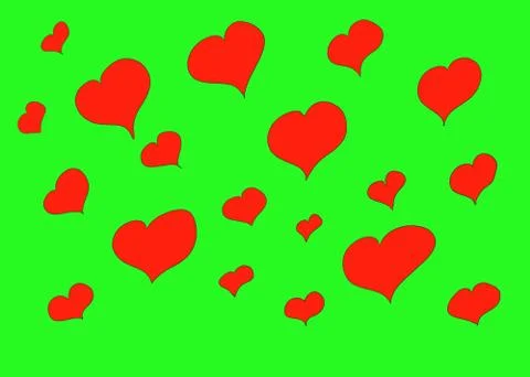 Hand drawn hearts. Design elements for Valentine's day. Set of hearts, symbol of Stock Illustration
