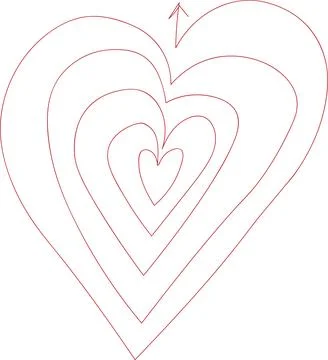Hand drawn hearts. Design elements for Valentine's day. Stock Illustration
