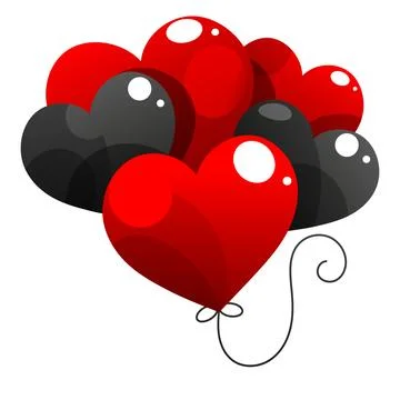 Hand drawn hearts. elements for Valentine s day. Stock Illustration