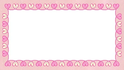 Hand drawn hearts frame (6 seconds loop) 動画素材 310353947