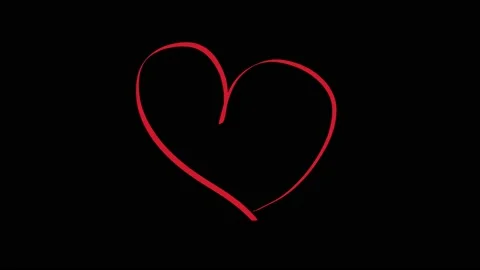 Hand drawn herat elements 2 Video stock 219606080