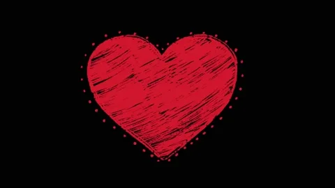 Hand drawn herat elements Stock Footage 219606343