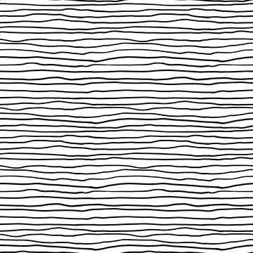 Hand drawn horizontal doodle line seamless pattern Stock Illustration