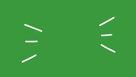 Hand Drawn Horizontal Side Impact Speed Lines Animation on Green Screen  Stock Footage 339335166