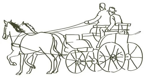 Hand drawn horses Stock Illustration