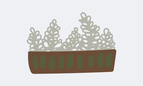 Hand drawn houseplants Stock Illustration