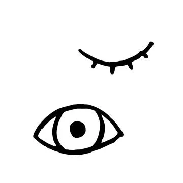 Hand drawn human eye doodle Stock Illustration