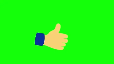 Like Hand Drawn Icon on Green Background Stock Footage 319849692