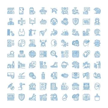 Hand drawn icon set exploring diverse business concepts Stock Illustration