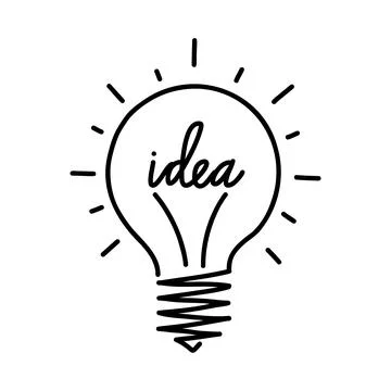Hand drawn idea icon Stock Illustration