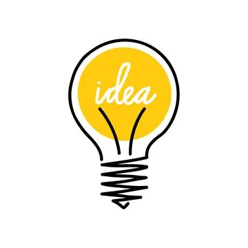 Hand drawn idea icon Stock Illustration