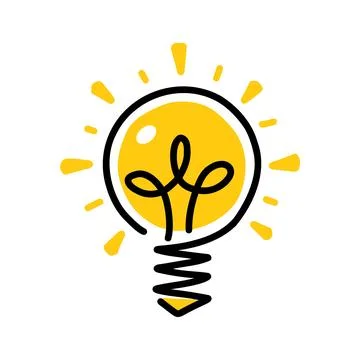 Hand drawn idea icon Stock Illustration