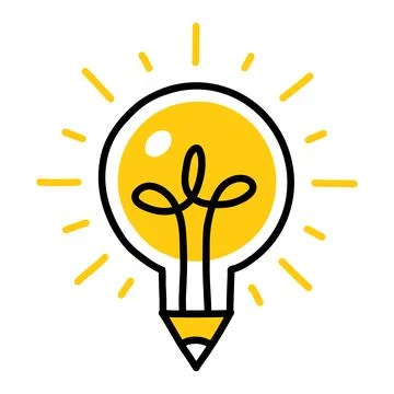 Hand drawn idea icon Stock Illustration