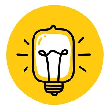 Hand drawn idea icon Illustrazione stock
