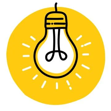 Hand drawn idea icon Stock Illustration