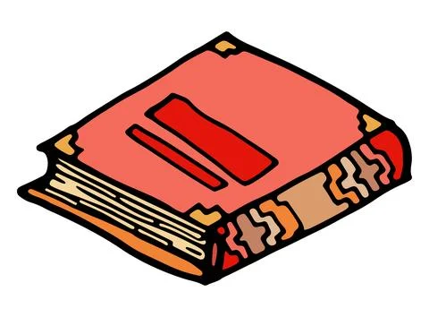 Hand drawn illustration of a book. Creative ink artwork. Stock Illustration