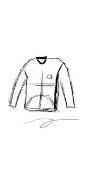 Hand drawn illustration, clothes Illustrazione stock
