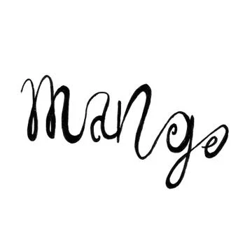 Hand drawn illustration of mango Stock Illustration