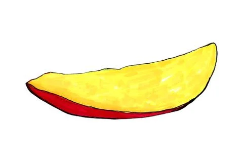 Hand drawn illustration of mango Stock Illustration