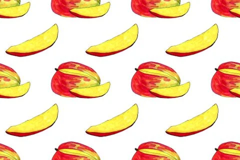 Hand drawn illustration of mango Stock Illustration