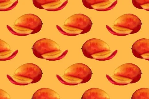 Hand drawn illustration of mango Stock Illustration