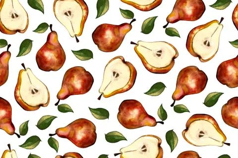 Hand drawn illustration of pear Stock Illustration