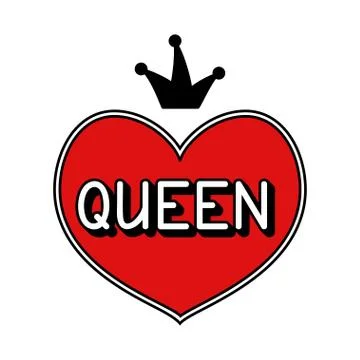 Hand drawn illustration Queen. Stock Illustration