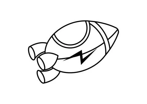 Hand drawn illustration of a rocket Stock Illustration